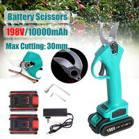 198V nożyce elektryczne akumulatorowe sekator elektryczny sekator akumulatorowy dziedziniec owoce ogród drzewny narzędzia z zapasowe ostrza 1